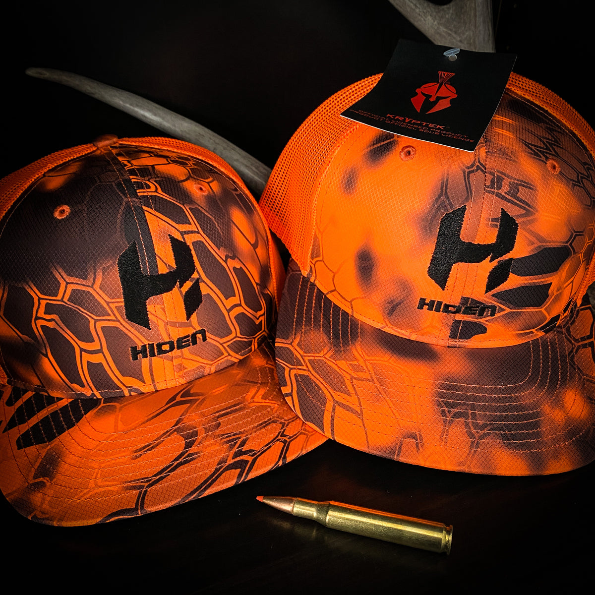 Blaze orange camo hat online