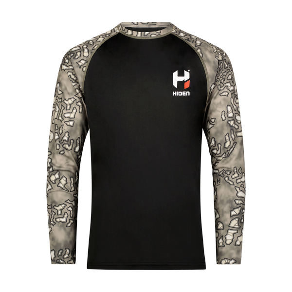 Quick Dry HIDEN EXILE™ Black/Camo Long Sleeve Shirt – Hiden